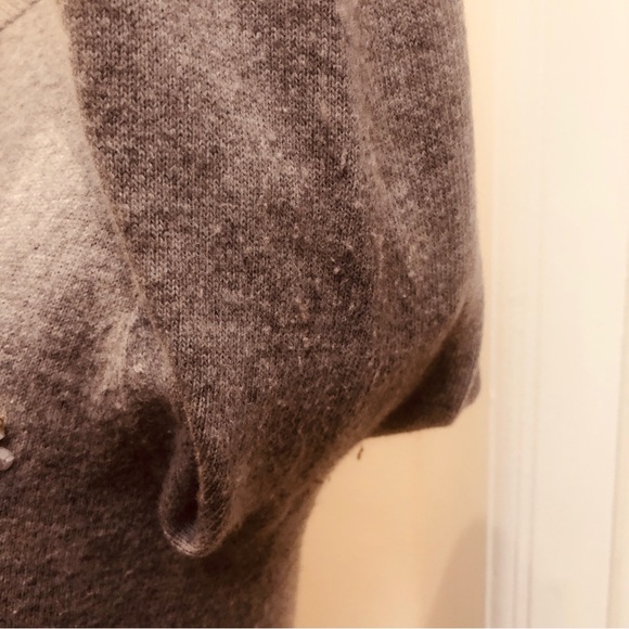 J Crew The Caryn Cardigan Heather Gray w Sparkly Bead Embellishment Size XS/2 - Picture 7 of 10